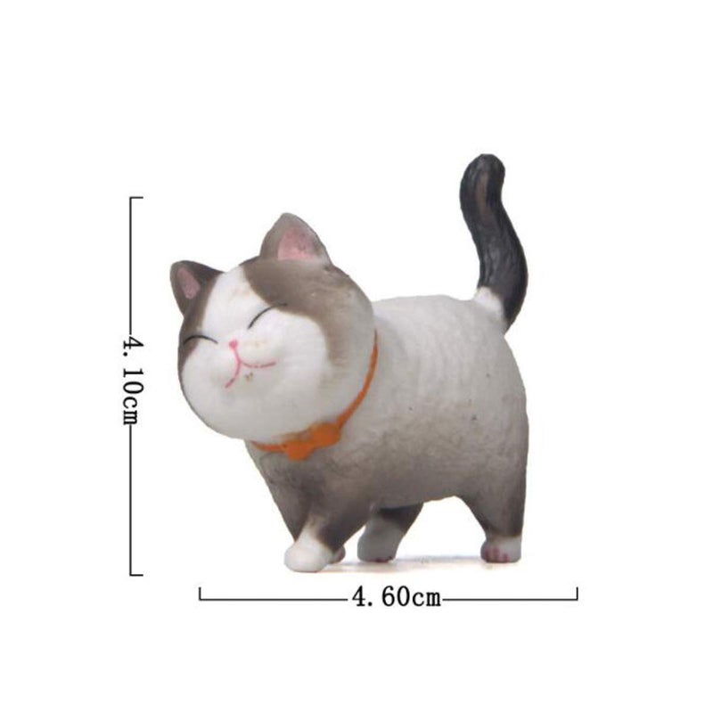 Halloluck 9 Pack Cute Miniature Cat Figure Animal Cat Characters Decor Mini Figure Collection Decor, Cake Topper, Plant, Automobile Decoration,Landscape Scenes - Image 4